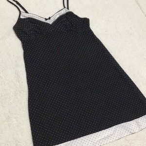 BLACK POLKADOT SPAGHETTI STRAP NIGHTY LG